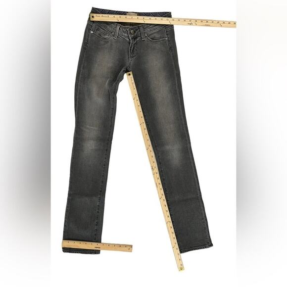 Paige Blue Heights Low Rise Skinny Leg Gray Denim Jeans Womens Size 27 Studded - Picture 2 of 10
